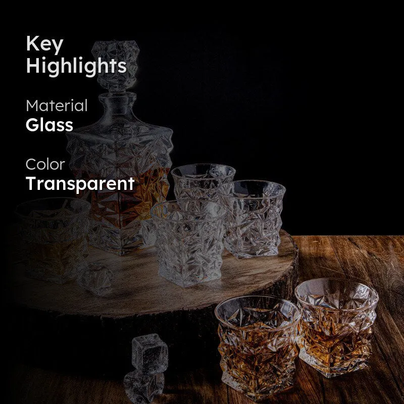 Reifa Decanter & Glass (900 ML/250 ML) - Seven Piece Set media 2