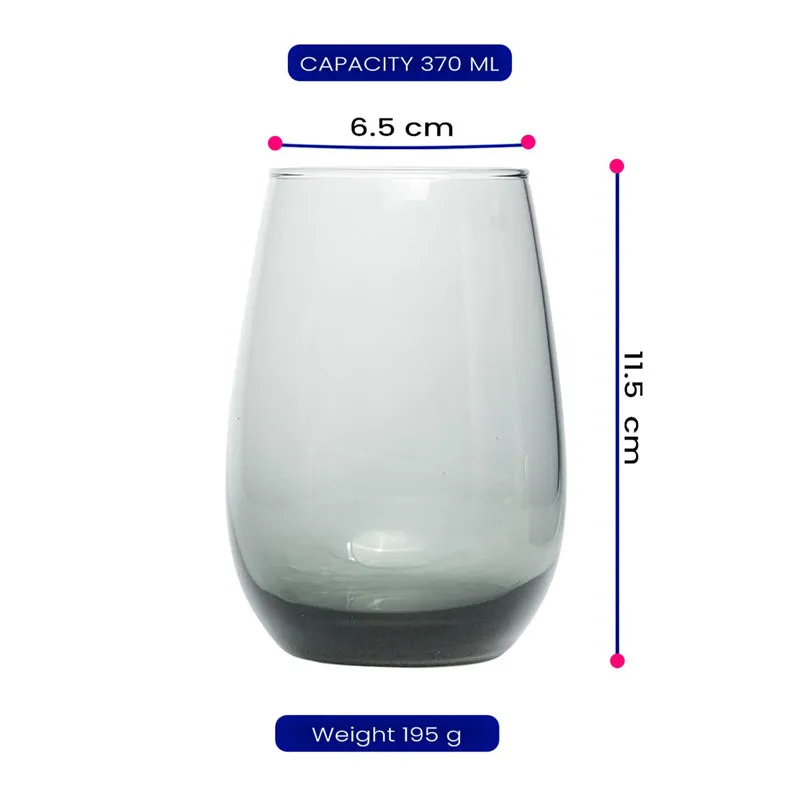 Luminarc Maine Glass (370 mL/Grey) - Set Of Six media 6