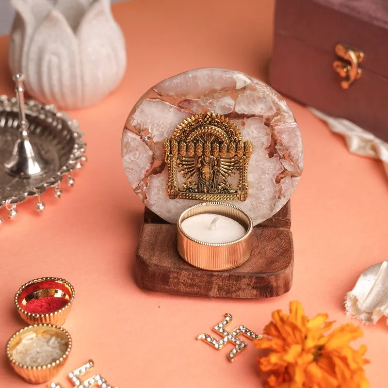 Divine Radiance Lord Narayan Tealight Candle Holder media 1
