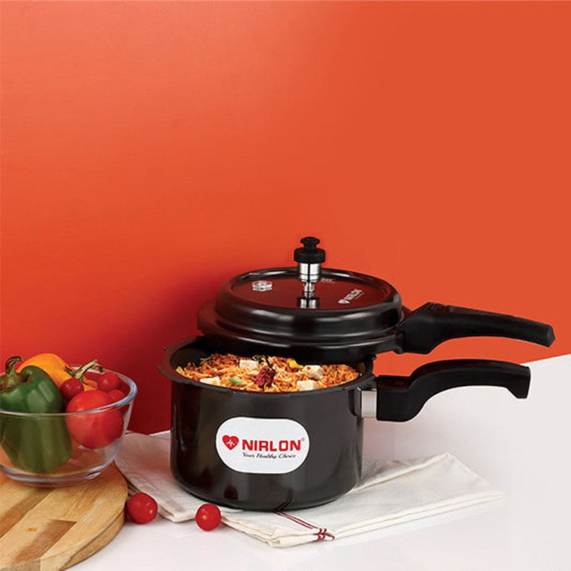 Nirlon Outer Lid Hard Anodized Pressure Cooker - 3000 mL media 5