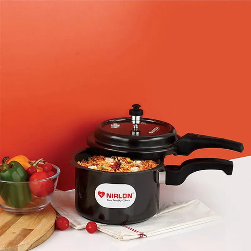 Nirlon Outer Lid Hard Anodized Pressure Cooker - 3000 mL media 5
