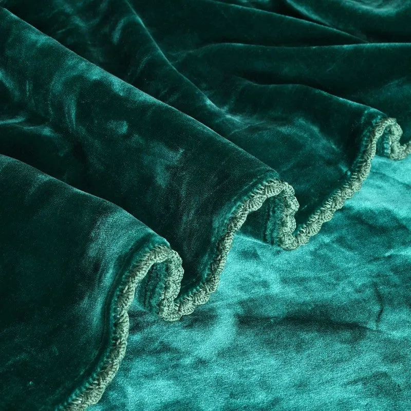 Singu Polyester Solid Blanket - Teal Green media 4
