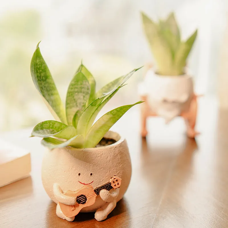 Guitarist Resin Planter media 5