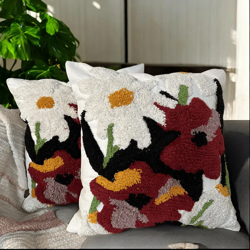 Eco Weft Tufted Cotton Cushion Cover Set - Set Of Two media 2