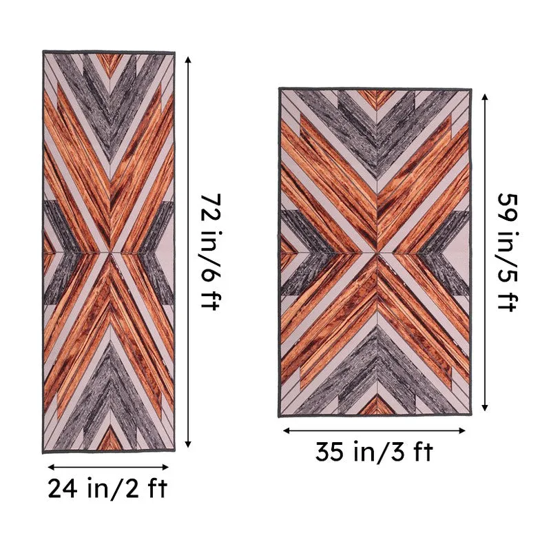 Rustic Diagonals Anti-Skid Carpet media 7
