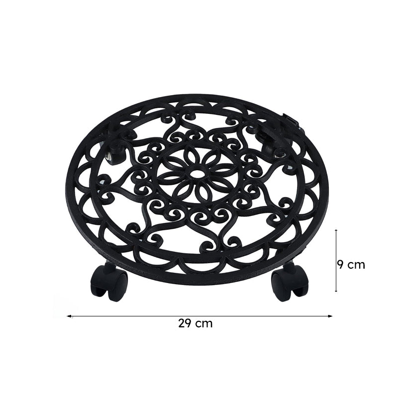 Mandala Glow Planter Stand-Set of Two media 8