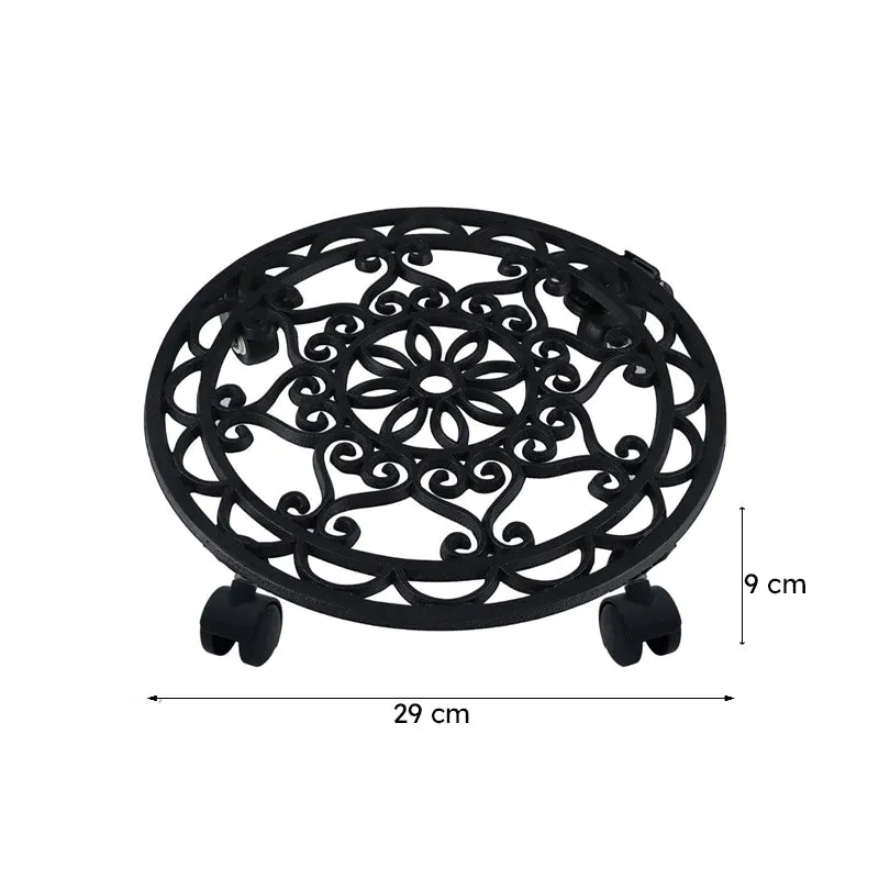 Mandala Glow Planter Stand-Set of Two media 8