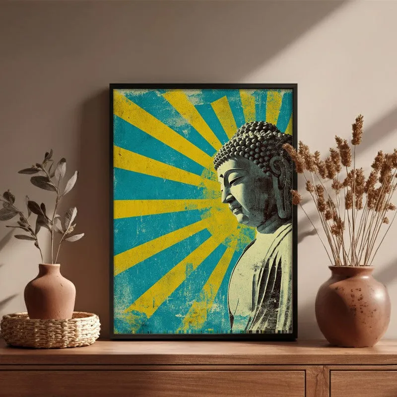 Buddha Celestial Petal IV Mandala Archival Paper Wall Painting With Black Frame media 6