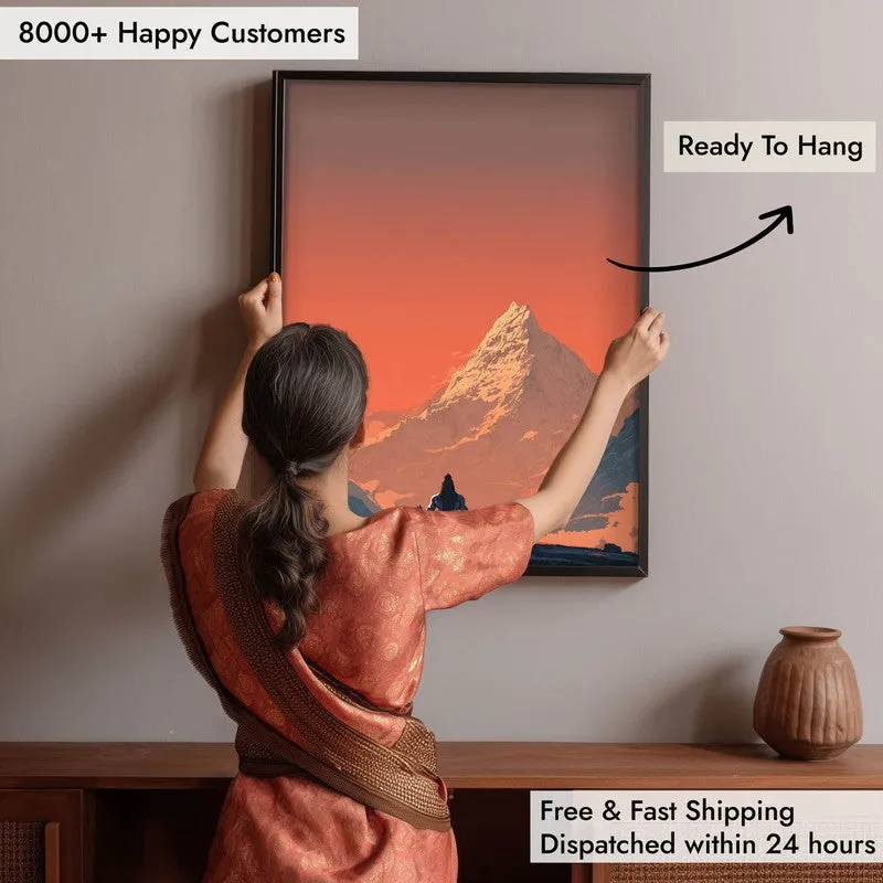 Mahadev Meditating Blissful I Wall art media 5