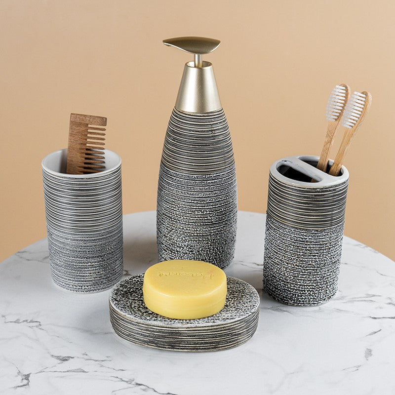 AquaForm Ceramic Bathroom Set - Four Piece Set media 3