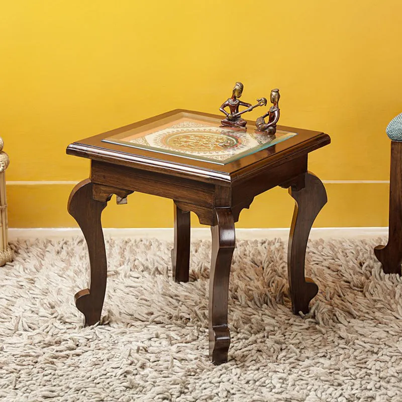 Munich I Teak Wood Side Table media 1