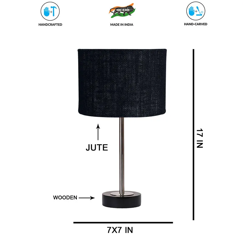 Sienna I Rodin Wooden Table Lamp - Black,Silver media 7