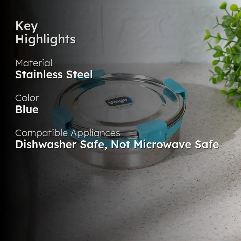 Clip Lock Lunch Box (600 mL) - Blue media 2