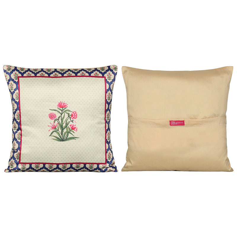 India Circus Poppy Portal Printed Satin Polyester Satin Cushion Cover - Set Of Five media 6