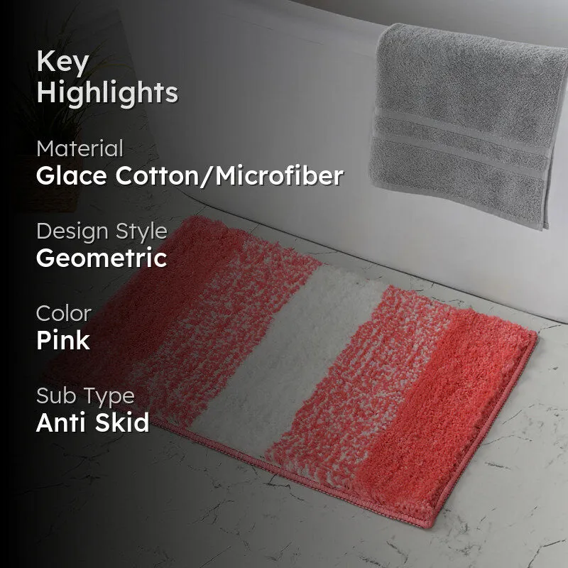 Zyra Cotton Bath Mat - Pink media 2