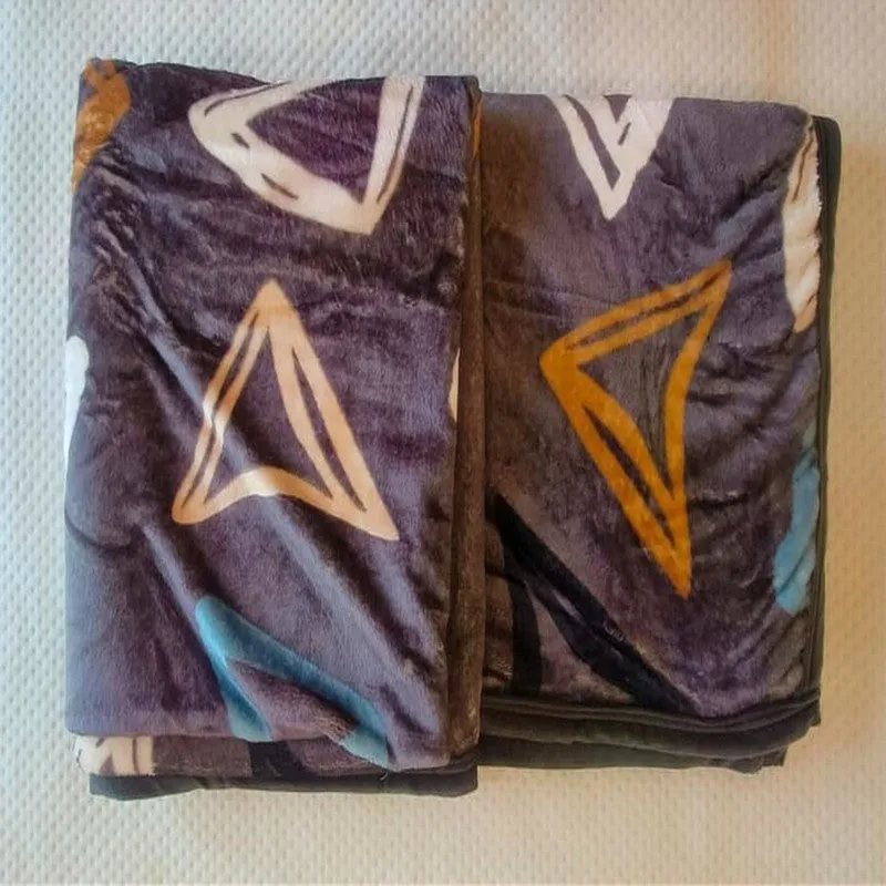 Trivora Geometric Woolen Blanket (Brown) - 350 GSM media 5