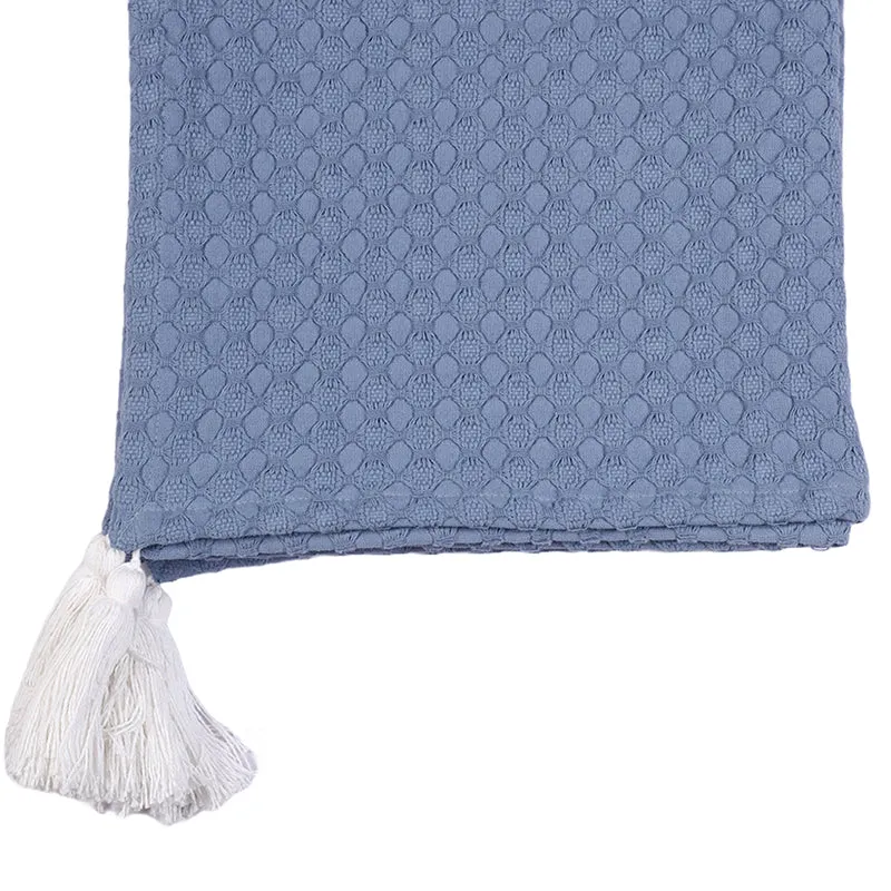 Snug Checks Cotton Throw - Blue media 3