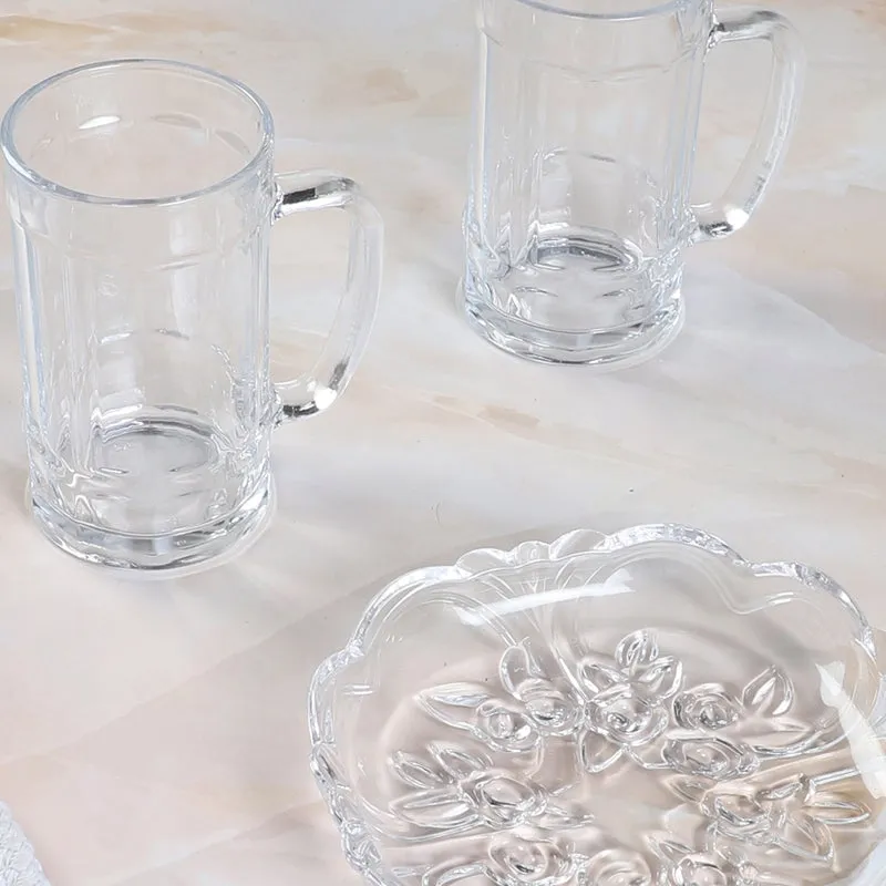 Liva (400 ML) Beer Glass & Snack Plate Combo - Three Piece Set media 4
