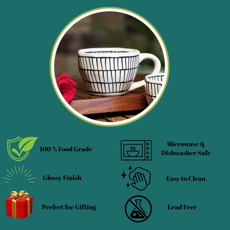 Chevron Waves Ceramic Coffee Mug (230 mL) media 5