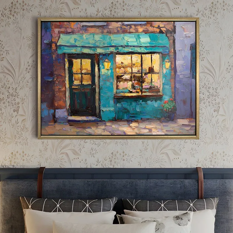 Scarlet Doorway Canvas Wall Painting With Frame media 5