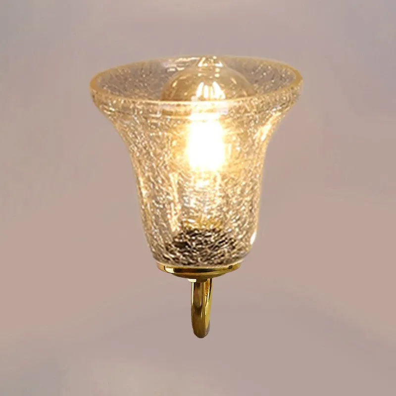 Crystal Flare Golden Base Glass Wall Lamp media 8