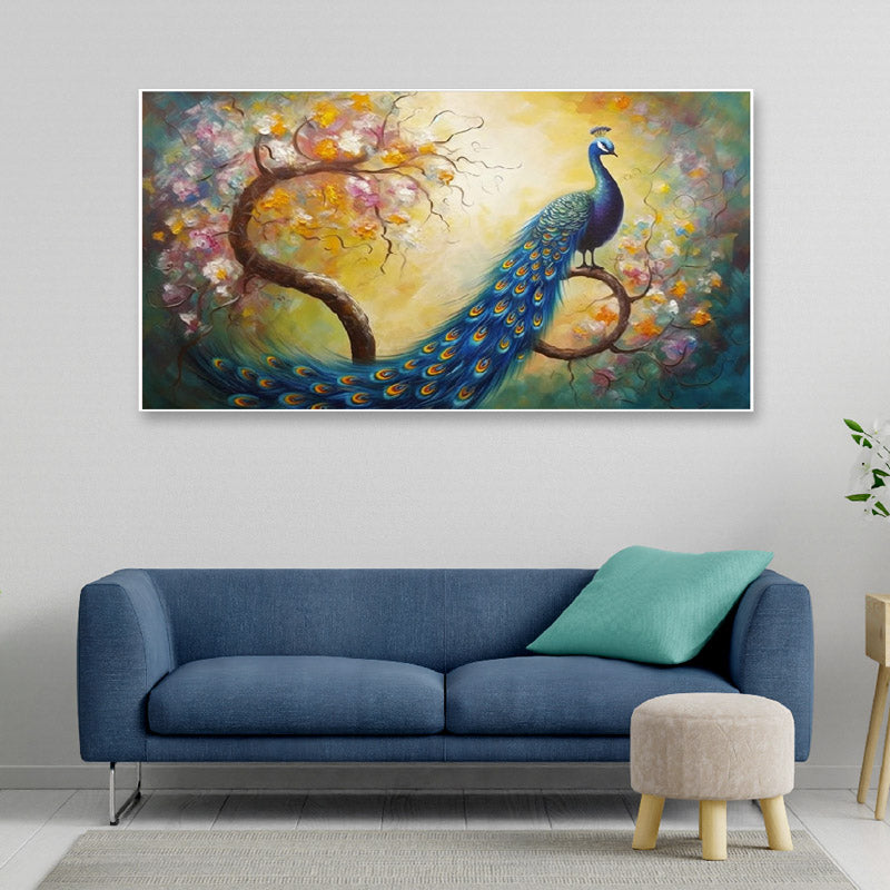 Ethereal Mayoora Canvas Wall Painting