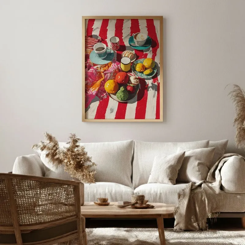 Tableya Canvas Wall Painting With Brown Frame media 7