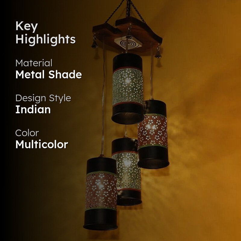 Rewda Cluster Metal Ceiling Lamp - Multicolor media 2