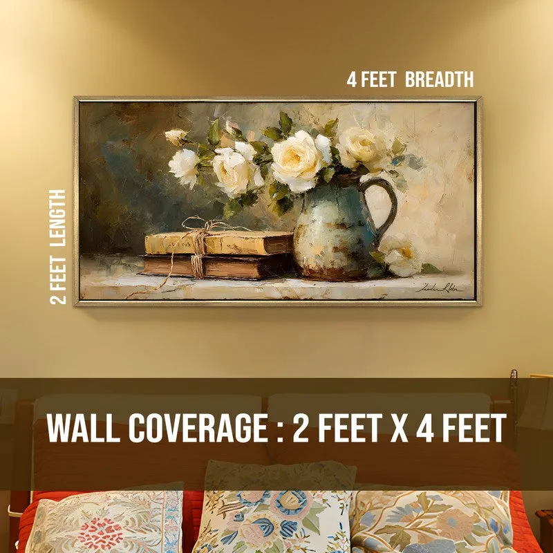 Floral Stillness Canvas Wall Painting With Frame media 8