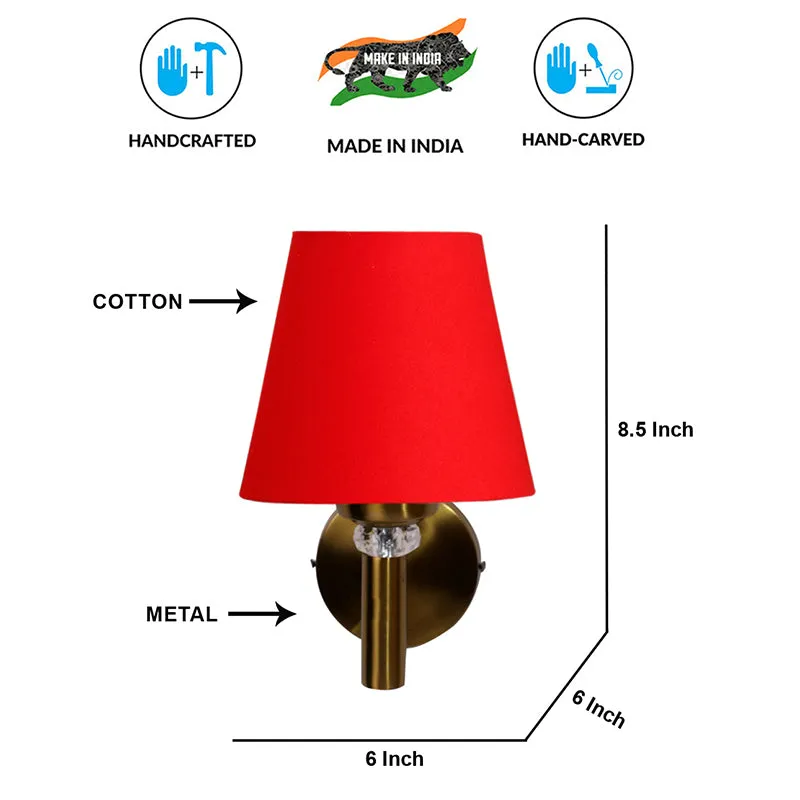 Aquilla Steel & Cotton Wall Lamp - Red media 6