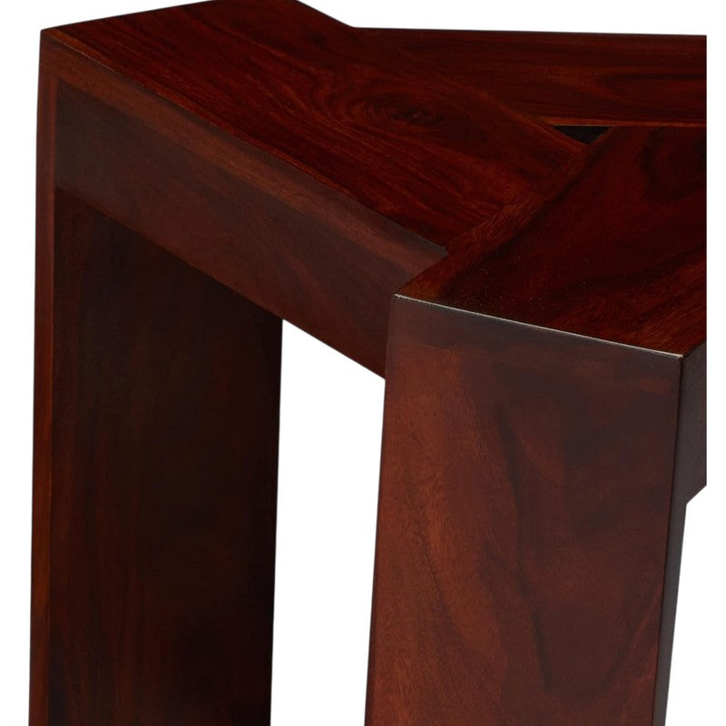Iverox Sheesham Wooden Side & Bedside Table (Brown) - Set Of Two media 8