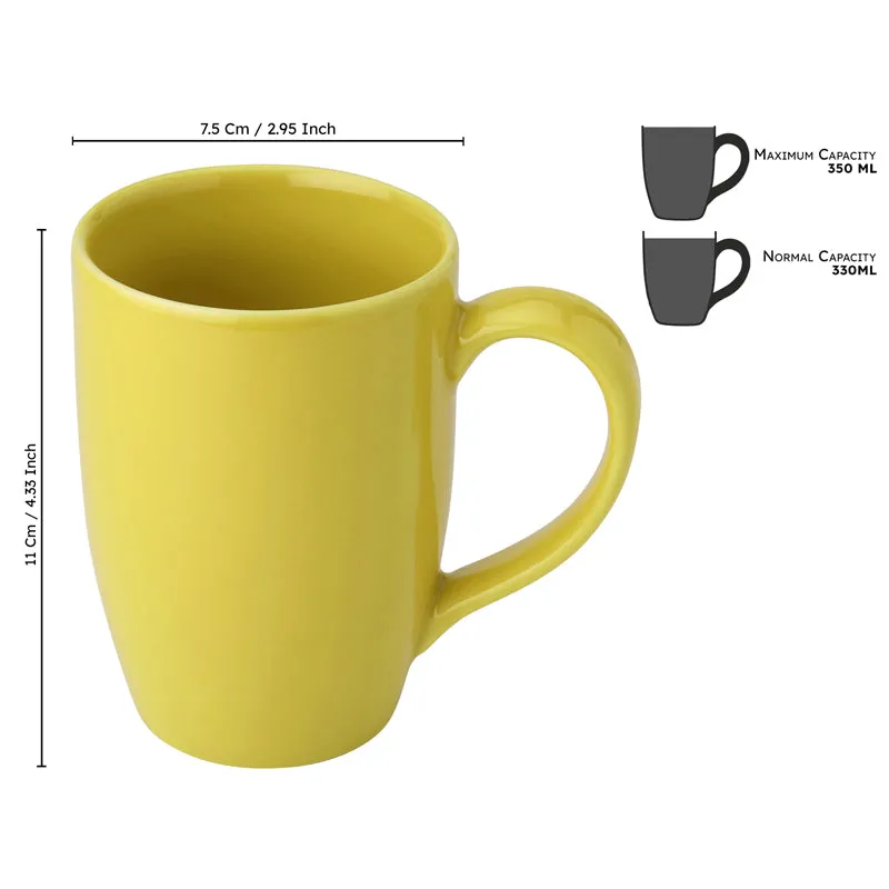 Kopi Ceramic Coffee Mug (Yellow) - 350 mL media 7