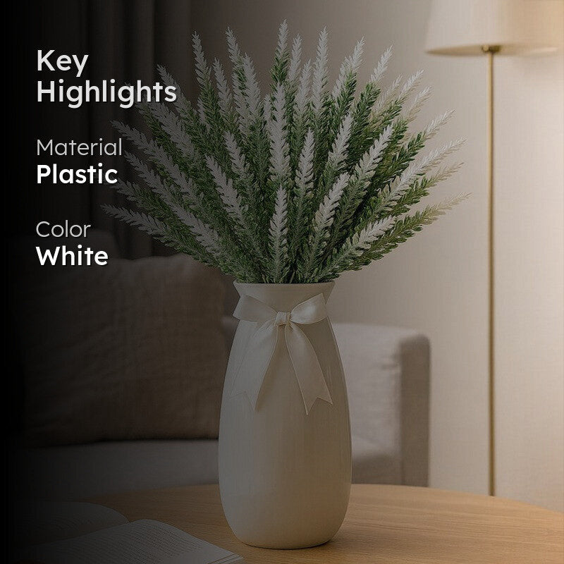 Faux Lavender Floral Stick - White media 2