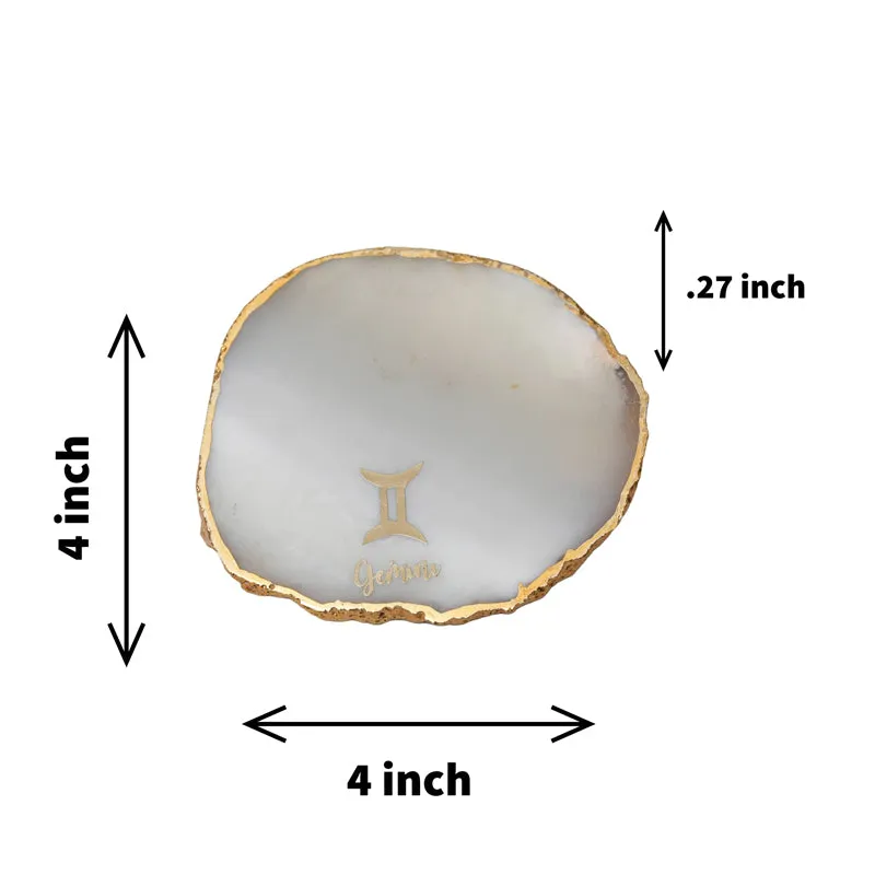 Gemini Agate Coaster - Natural media 5