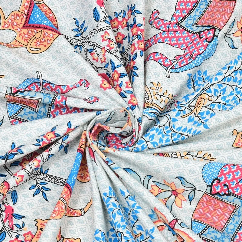 Royalet Cotton Bedsheet (Pink,Blue) - 240 TC media 5