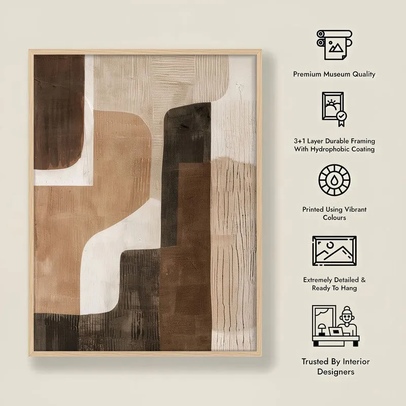 Sienna Sands Framed Canvas Archival Canvas Wall Painting - Natural Brown Frame media 7