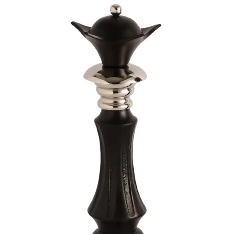 Elegant Queen Chess Piece - Black,Silver media 4