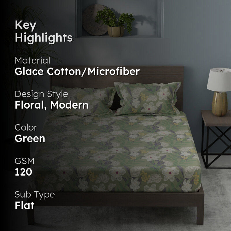BlossomRest Single Microfiber Bedsheet - 120 GSM media 2