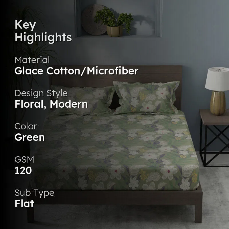 BlossomRest Single Microfiber Bedsheet - 120 GSM - 2