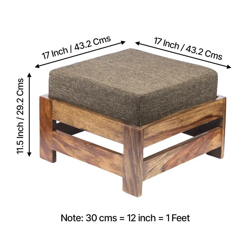 Lynex Sheesham Wooden Bench with Cushions (Brown) - Four Piece Set media 10
