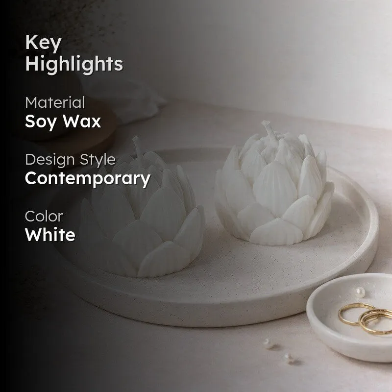 Pure Petal Minimal Soy Wax Candle - Set Of Two media 2