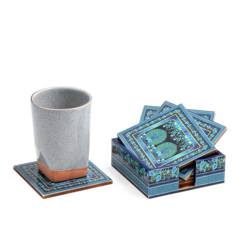 Poised Peacocks Coasters - Set Of Four media 3