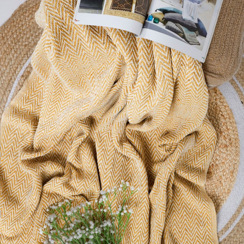 Mocha Wave Throw - Yellow media 4