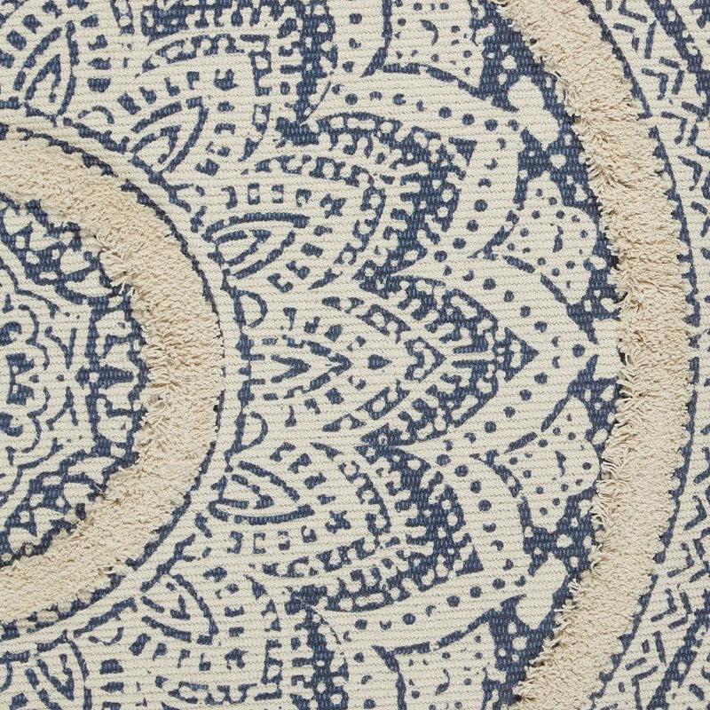 Mandala Cotton Runner Rug (Blue) - Set of Two media 7