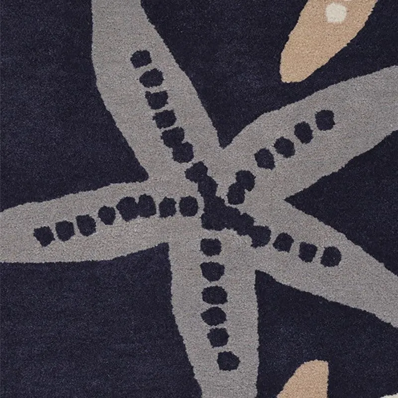 Zippy Hand Tufted Zone Kids Wool & Nylon Carpet - Navy Blue media 4