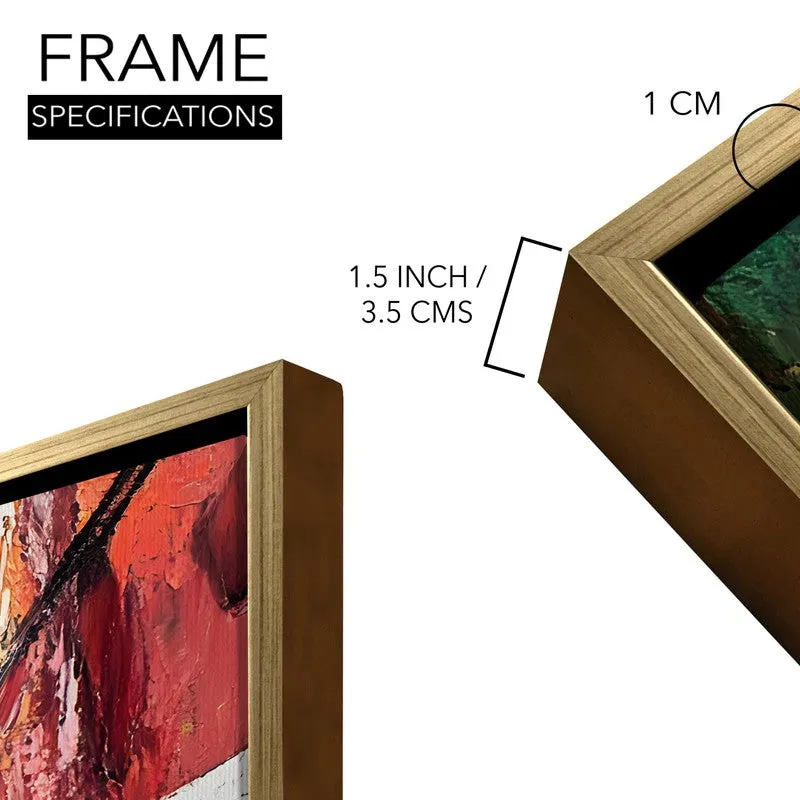 Sunlit Stone Canvas Wall Painting With Frame media 8