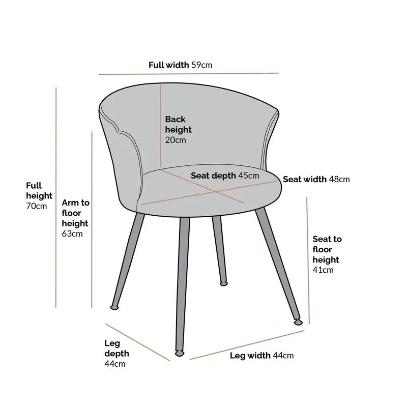 Virelle Metal Accent Chair - Orange media 11