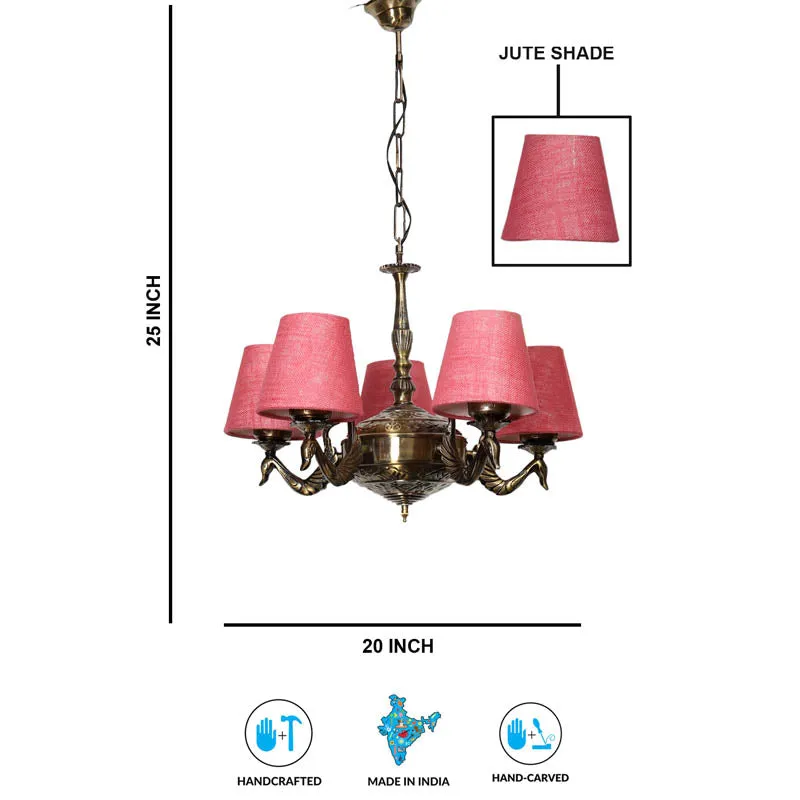 Ananita Conical Golden Antique Ceiling Lamp media 6