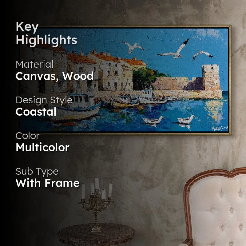 Drifted Boats Canvas Wall Painting With Frame media 2