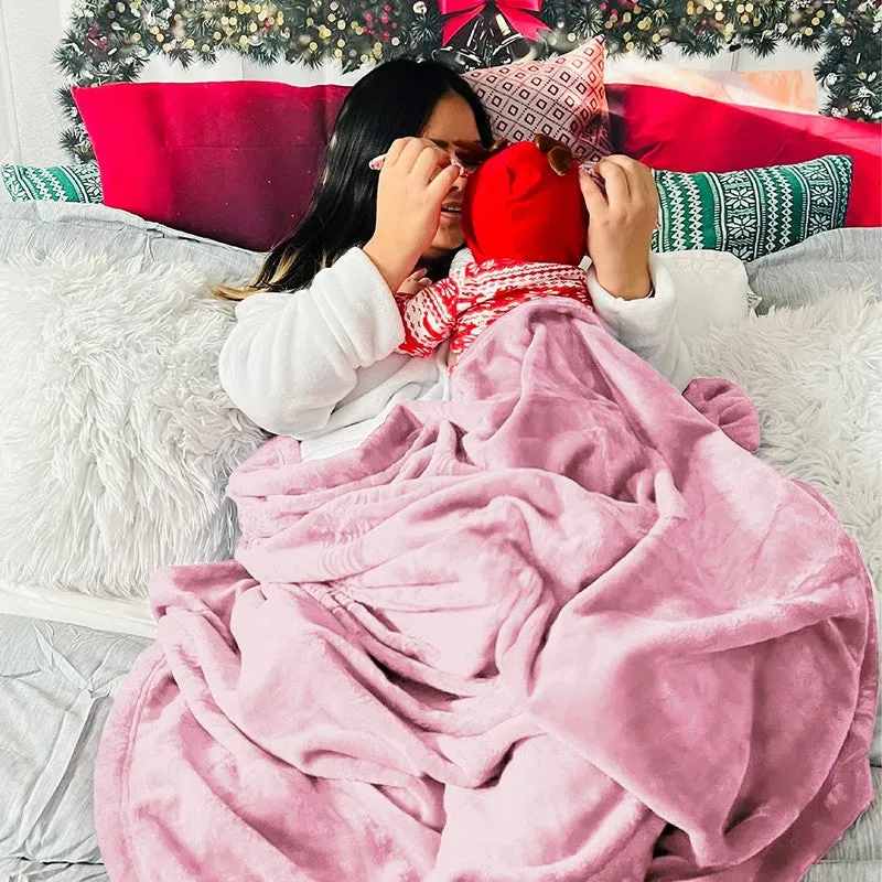 Soft Elite Blanket(Pink) - 220 GSM media 5